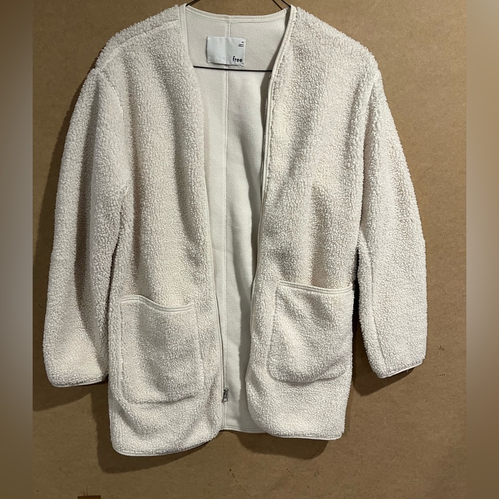 Aritzia Wilfred Free fleece cardigan zip
